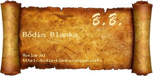 Bódis Blanka névjegykártya