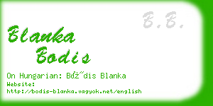 blanka bodis business card